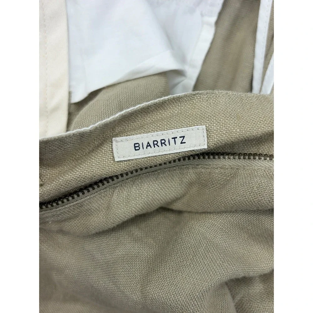 Daniel Cremieux Mens Classics Biarritz Pants 100% Linen Tan 36x30 Beachy Costal